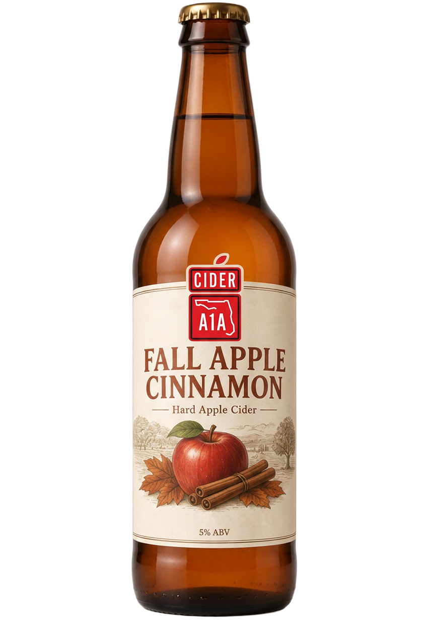 Fall Apple Cinnamon cider bottle